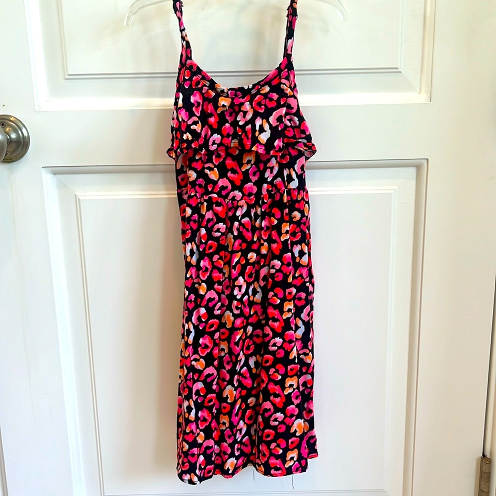 Justice pink Leopard Dress SZ 8